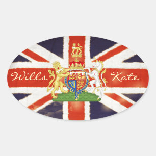 Adesivo Oval Wills e Kate Royal Wedding Oval Sticker