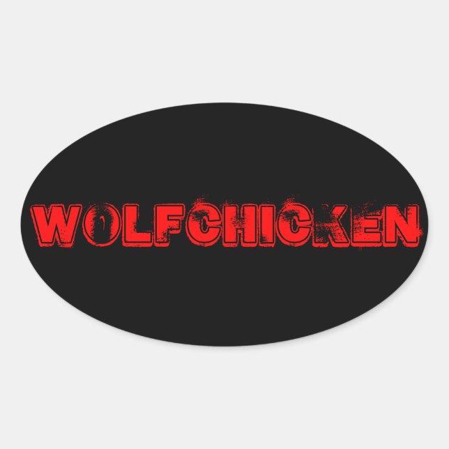 Adesivo Oval WolfChicken Sticker (Frente)