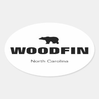 Adesivo Oval Woodfin, NC Decal