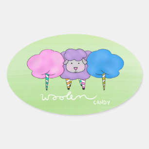 Adesivo Oval Woolen Candy