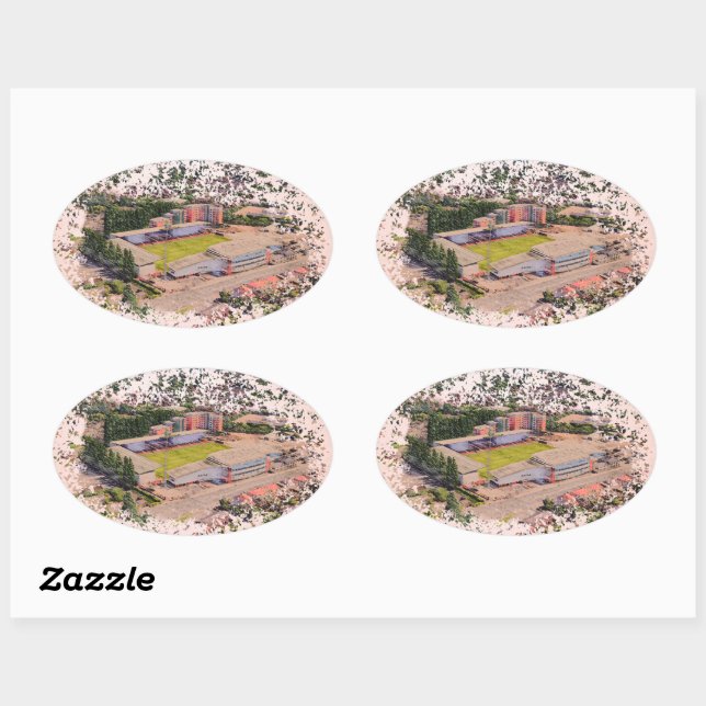 Adesivo Oval Wrexham AFC, Racecourse Ground (Folha)