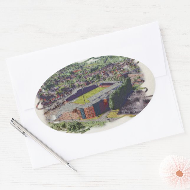 Adesivo Oval Wrexham AFC, Racecourse Ground (Envelope)