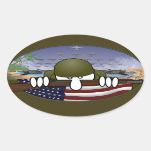 Adesivo Oval WW2 Kilroy Oval Sticker