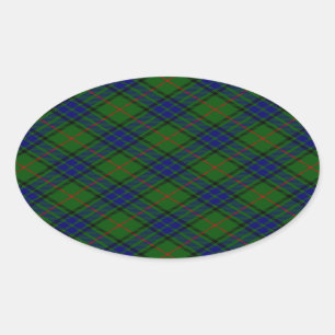 Adesivo Oval Xadrez azul-tartan Lauder