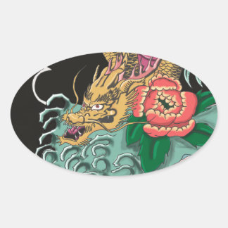 Adesivo Oval Yakuza Tattoo
