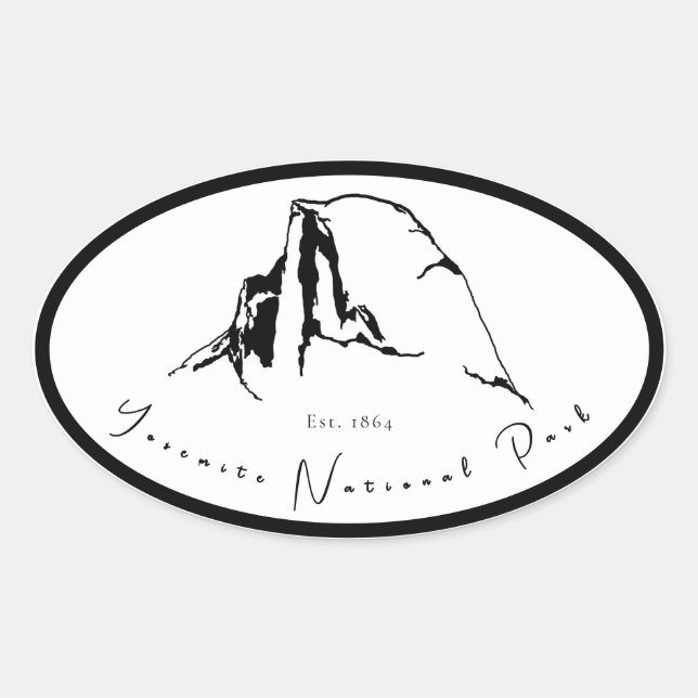 Adesivo Oval Yosemite National Park Oval Sticker (Frente)