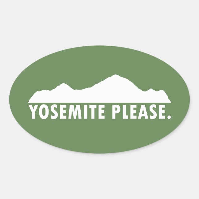 Adesivo Oval Yosemite, por favor (Frente)