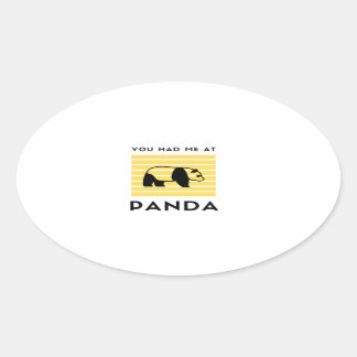Adesivo Oval You had me at panda