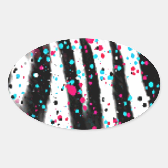 Adesivo Oval Zebra (Frente)