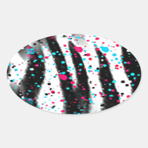 Adesivo Oval Zebra