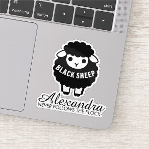 Adesivo Ovelha Negra O Script Rosa Nunca Segue O Rebanho