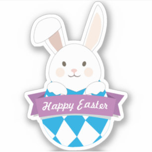 Adesivo Ovo de Páscoa. Coelhinho de Páscoa.Felz pascoa
