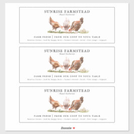 Adesivo Ovos Frescos de fazenda | Monograma Rótulo da Cart