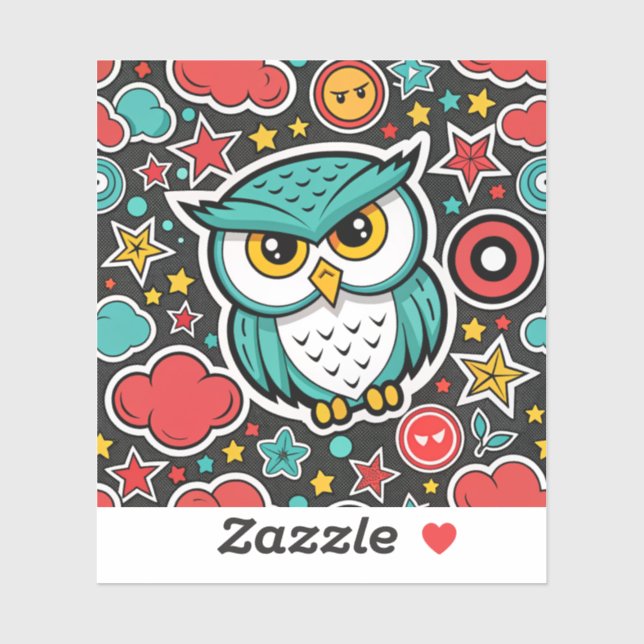 Adesivo Owl se maravilha (Folha)