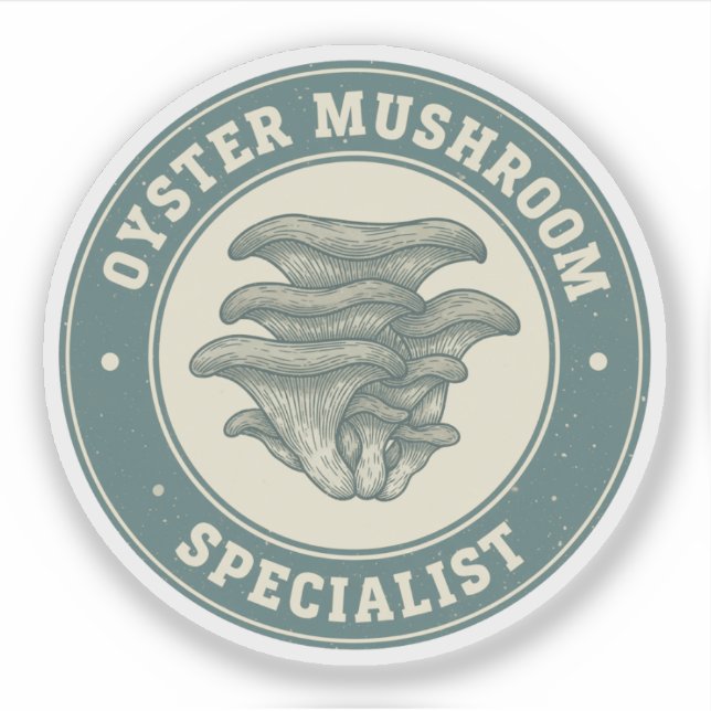 Adesivo Oyster Mushroom Specialist Hunter Design (Frente)