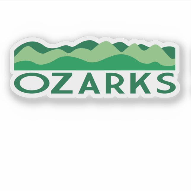 Adesivo Ozarks com colinas gráficas do Arkansas (Frente)
