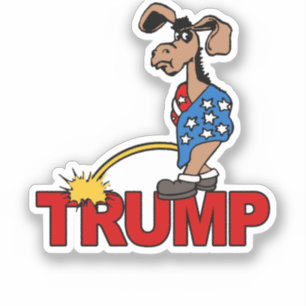 Adesivo P ON TRUMP - Democratas - Anti-Trump Design - - Po