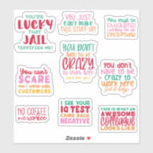 Pack Funny Office work Sticker presentes aos coleg