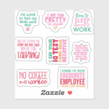 Pack Funny Office work Sticker presentes aos coleg