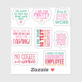 Adesivo Pack Funny Office work Sticker presentes aos coleg
