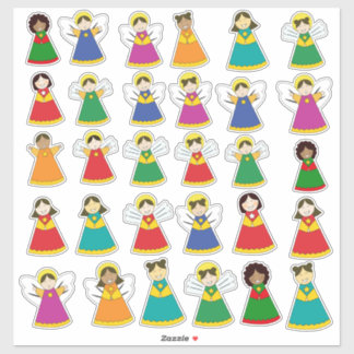 Adesivo Pack of 30 angels and singing children stickers