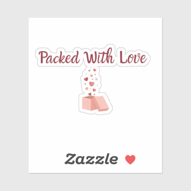 Adesivo Packed With Love Sticker - Small Business label (Folha)