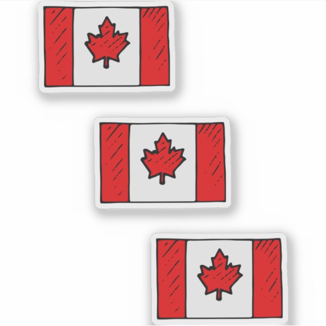 Adesivo Pacote da Bandeira do Canadá (Frente)