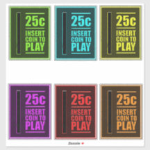 Pacote de Autocolante com Coletor de Moedas Pinbal