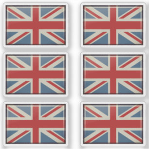 Adesivo Pacote de Bandeira Britânica Retro