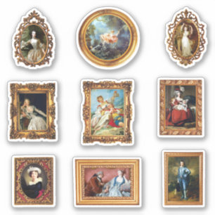 Adesivo Pacote de Conjunto de Arte Famosos Rococo
