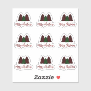 Adesivo Pacote de Decoração de Presente de Natal Feliz