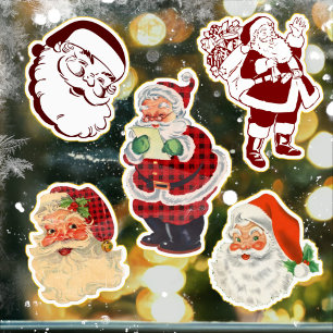 Adesivo Pacote de Natal do Retro Papai Noel Personalizado