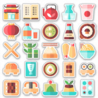 Pacote de Sticker Associado ao Restaurante Sushi J