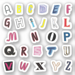 Adesivo Pacote de Sticker de Corte dos Alfabetos A a Z