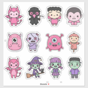 Adesivo Pacote de Stickers da Tropa Monstro Pastel