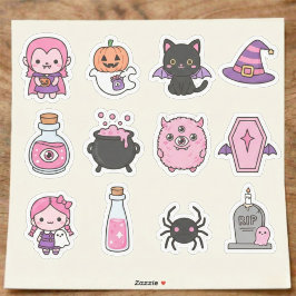Adesivo Pacote de Stickers Kawaii Pastel Vampire & Friends