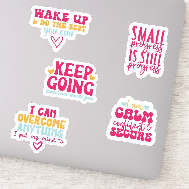 Adesivo Pacote de Vinheta de Saúde Mental Motivacional (Detalhe)