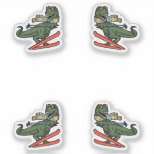 Adesivo Pacote Dinossauro De Esqui