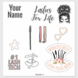 Adesivo Pacote do Lash Tech Sticker