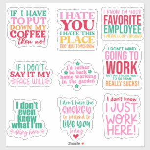 Adesivo Pacote Engraçado Office Sticker motivacional