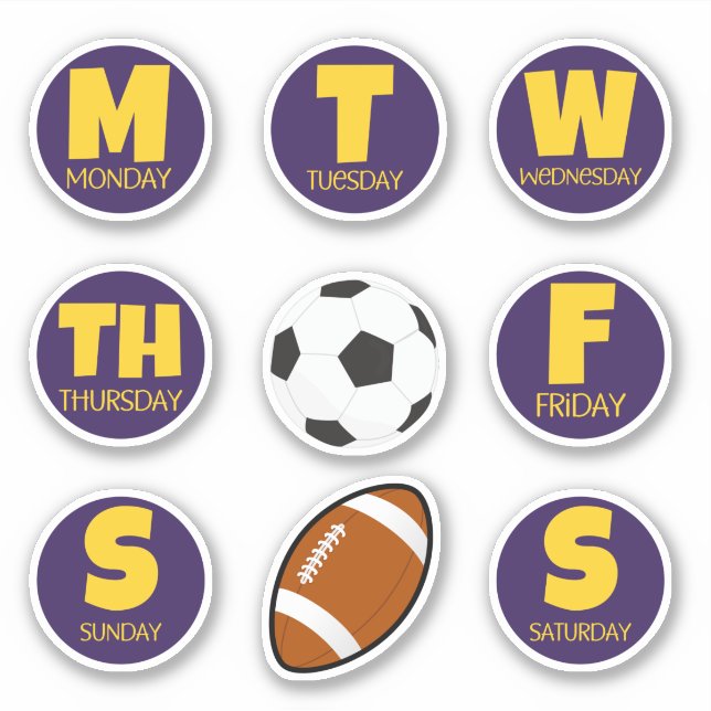 Adesivo Pacote Esportivo da Semana (Frente)