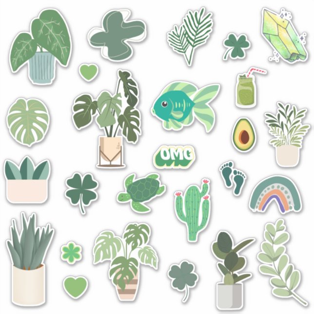 Adesivo Pacote estético verde (Frente)