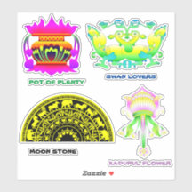 Pacote tradicional de autocolantes de arte do Sri 