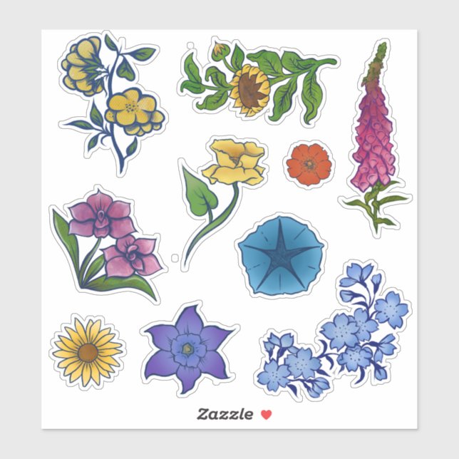 Adesivo Pacote Vinheta Floral (Folha)