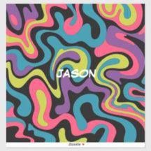 Padrão Abstrato de Neon Personalizado — Design Ret
