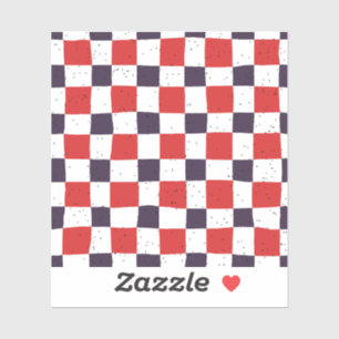 Adesivo Padrão colorido de gingham Legal Scrapbooking verm