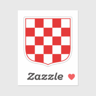 Adesivo Padrão croata casaco de armas