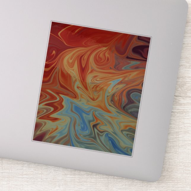 Adesivo Padrão de abstrato de fluido (Detalhe)