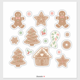 Adesivo Padrão de Biscoitos de Gengibre Sweet & Cozy: Esté