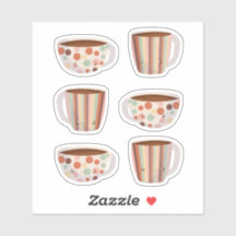 Padrão de Círculo Quente em Xícaras de Café